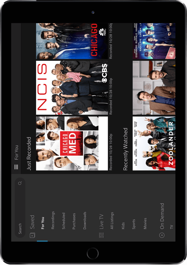 iPad in landscape orientation