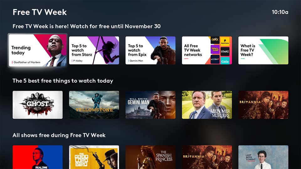 Free TV Week on Flex