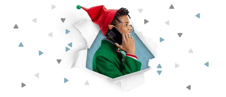 Elf on the phone