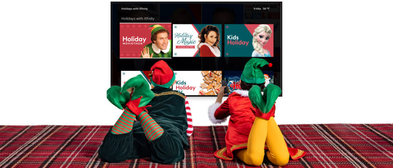 two elves on a blanket