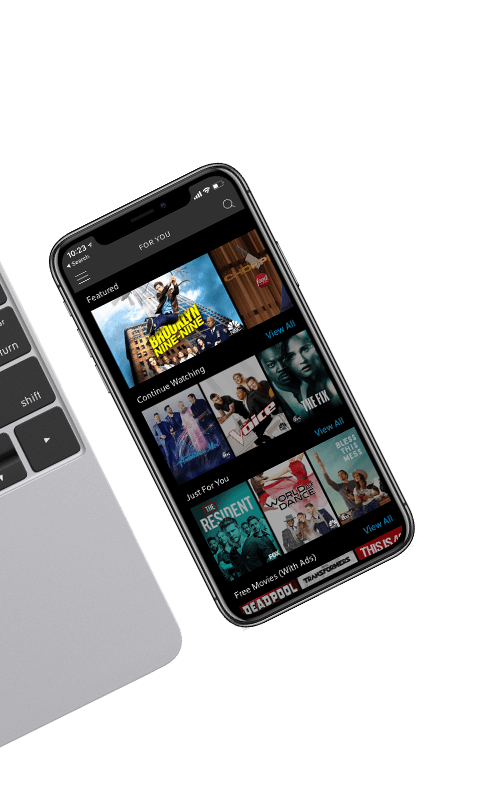 TV shows displayed on smartphone