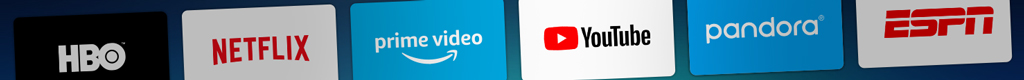 Banner displaying streaming apps