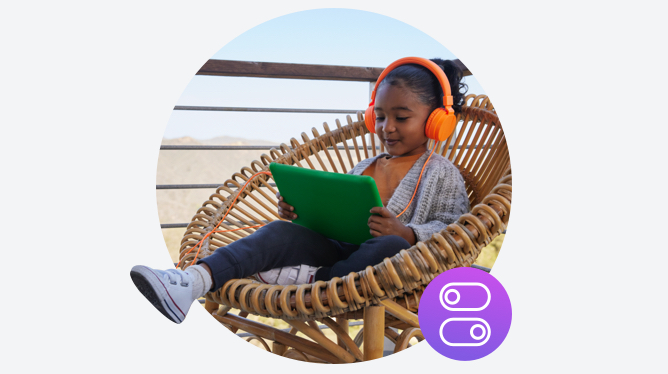 child using tablet