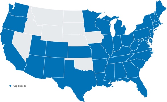 map of the united states with some states selected