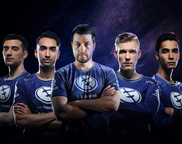 5 men standing with their arms crossed