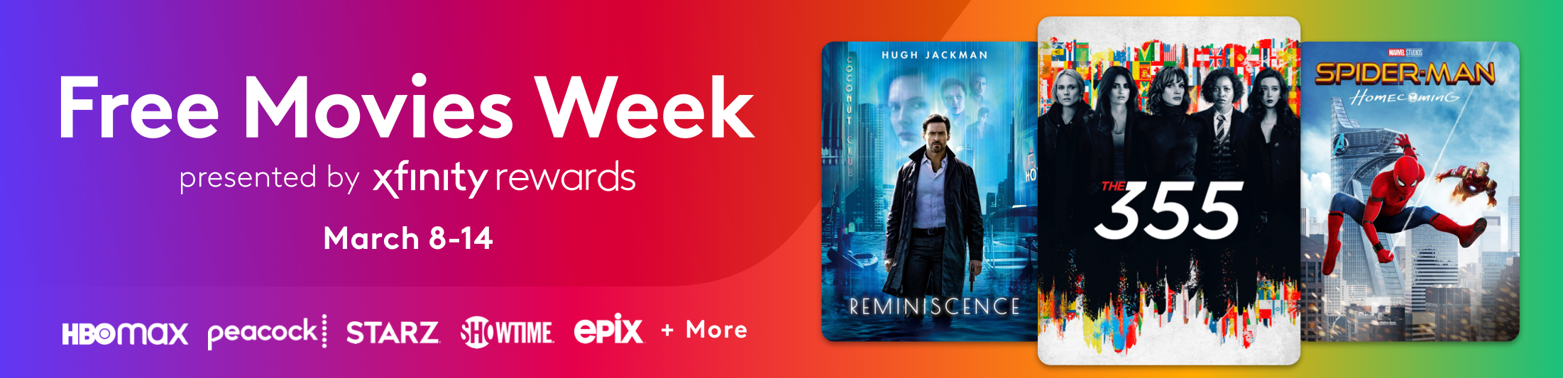 Watch Free Movies All Week Long from March 8 - 14 with Xfinity!