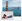 Girl laying on bed using tablet, image of the Golden Gate Bridge in the background