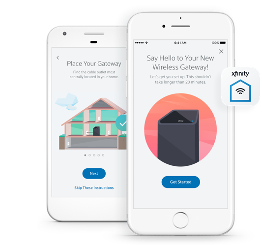dos teléfonos celulares mostrando pantallas de la home security app