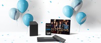 Xfinity products between balloons
