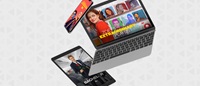 Laptop, tablet, and phone with TV shows displayed