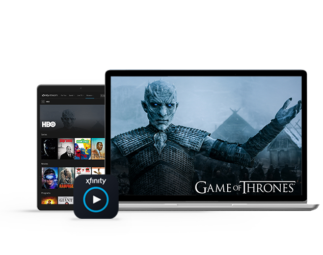 televisión y teléfono celular mostrando el rey de la noche de games of thrones