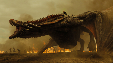 dragón con fondo de fuego